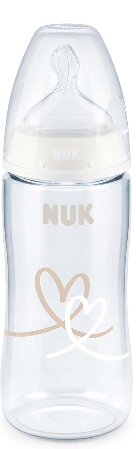 NUK First Choice+ fľaša 300 ml cumlík M stredný prietok 0-6 m SRDIEČKA