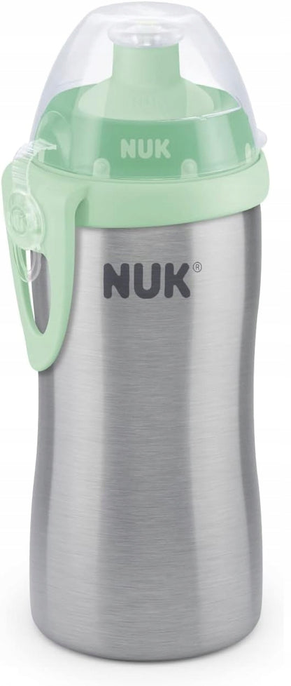 NUK Junior Cup fľaša z nehrdzavejúcej ocele náustok push-pull 215 ml