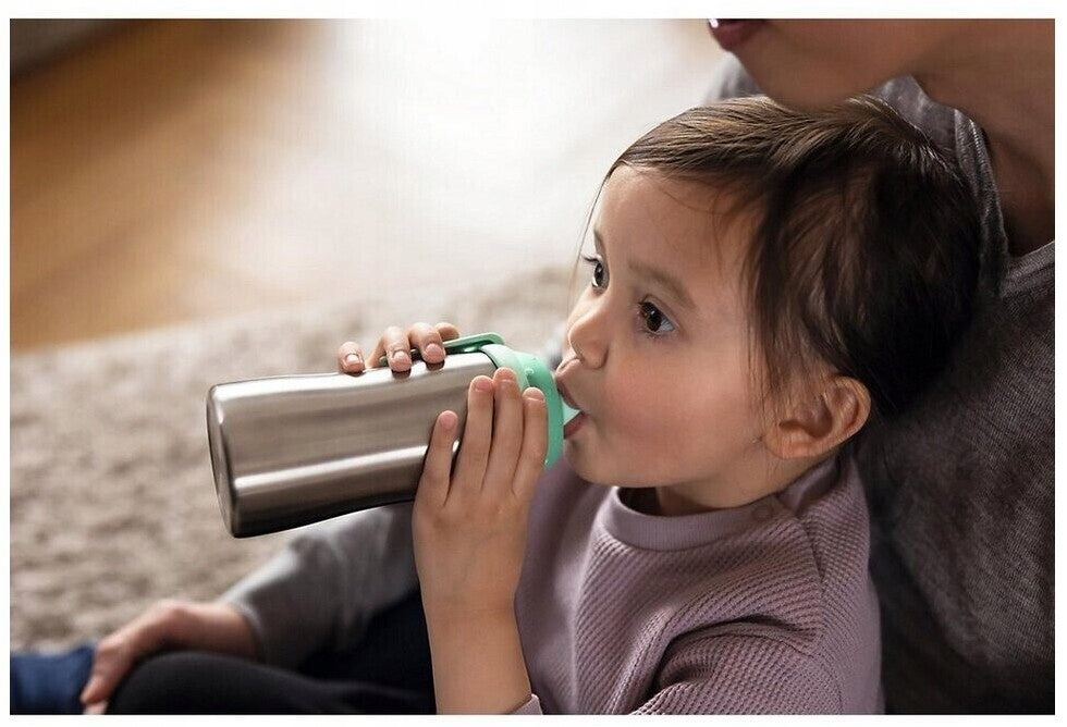 NUK Junior Cup fľaša z nehrdzavejúcej ocele náustok push-pull 215 ml