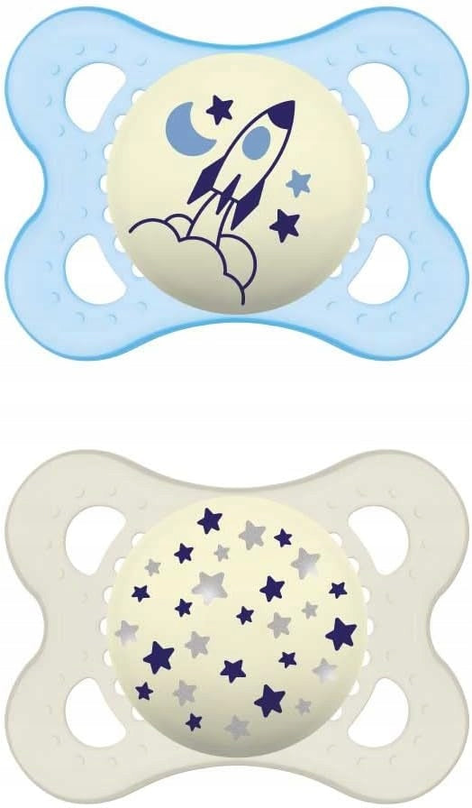 MAM ORIGINAL NIGHT suzetă liniștitoare x2 2-6m SILICON