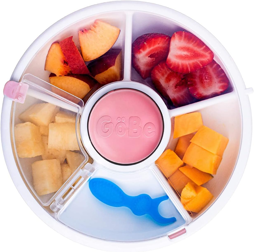 GOBE Snack Spinner otočná nádoba na pochutiny s 5 priehradkami 5,5 x 16 cm