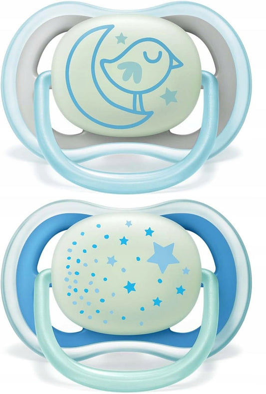 PHILIPS AVENT Ultra Air Night πιπίλες x 2 6-18μ φωσφοριζέ