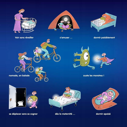PABOBO Little MoonLED portable night lightage 18 m+colour bluediameter 6.5 cmbattery power supply (cable