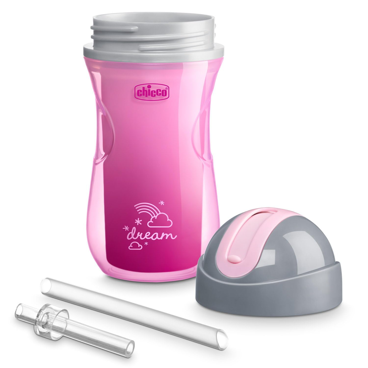CHICCO Sport Cup netečúci pohár so slamkou 266 ml 14 m+