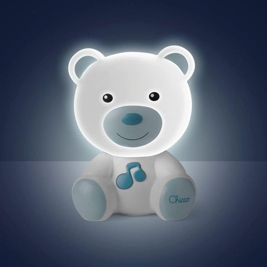 CHICCO DreamLight prenosná LED nočná lampička s melódiami 11 x 14 cm