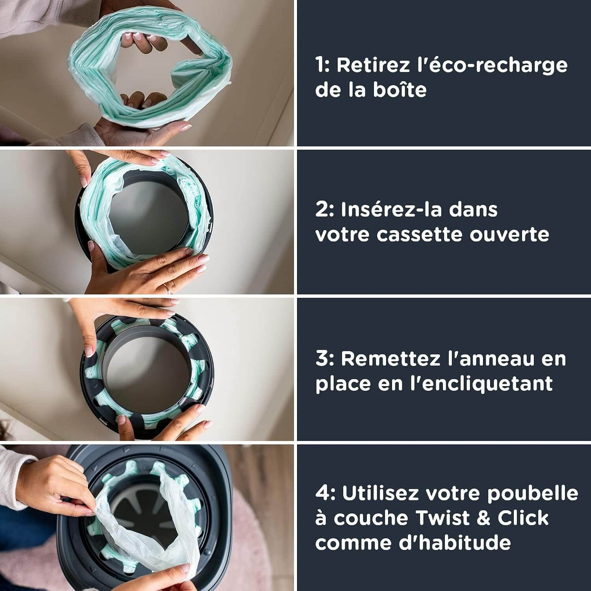 Tommee Tippee Twist & Click wkłady do kosza x6 — zdjęcie 2