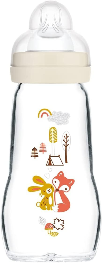 MAM Feel Good sklenená fľaša 260 ml 2 m+ cumlík 2