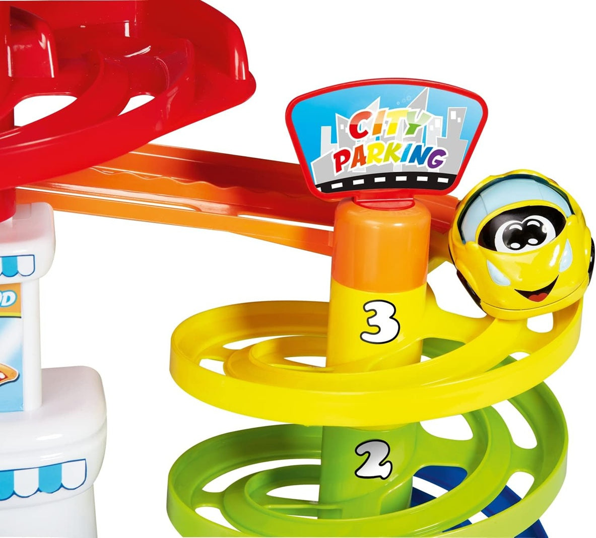 CHICCO viacúrovňové parkovisko 37 cm + autíčko Turbo Ball
