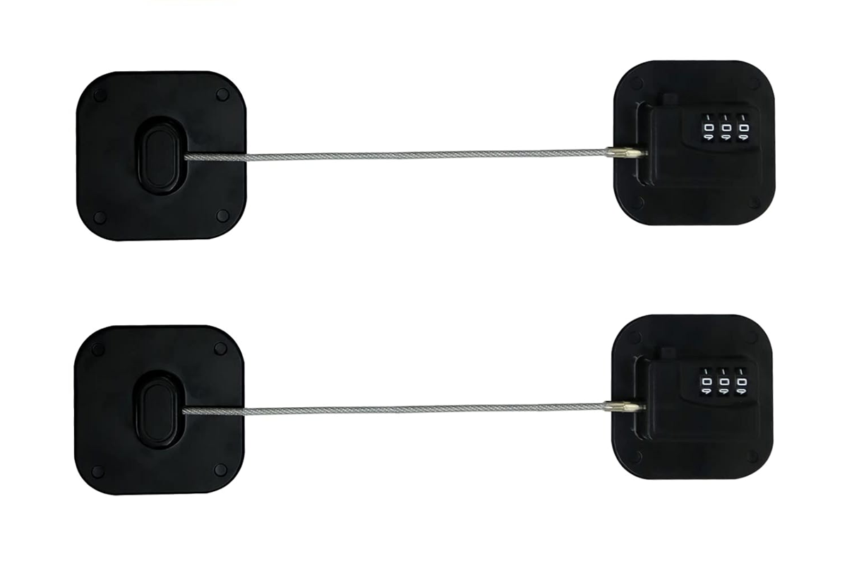 CHILD SAFETY LOCK Zámok na skrinky a zásuvky s číselným kódom, 2 kusy