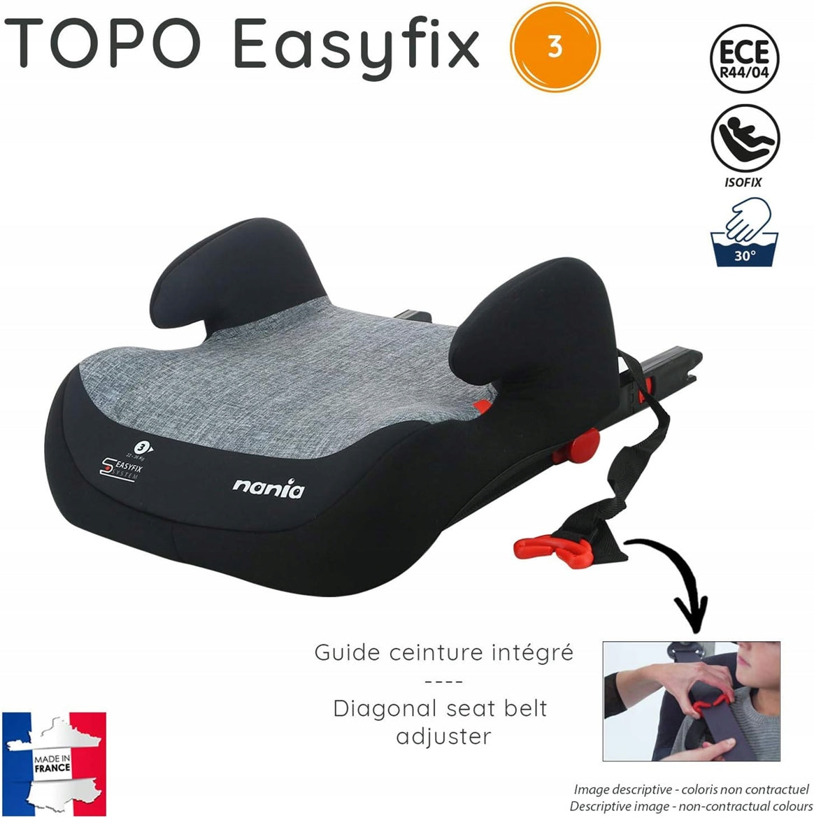 NANIA eASYFIX autosedačka – podsedák, skupina III / 22-36kg