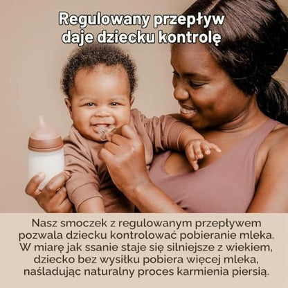 Suavinex Zero Zero antikoliková fľaša 270 ml 3m+ stredný prietok (M)