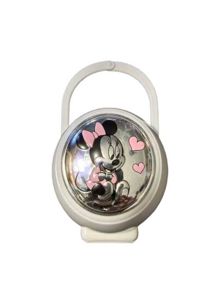 VALENTI DISNEY Minnie puzdro na cumlík + retiazka, povrchová úprava PVD (striebro)