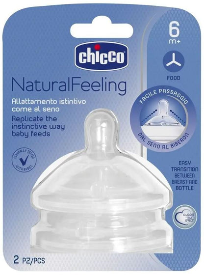 CHICCO cumlík na fľašu NaturalFeeling 6m+