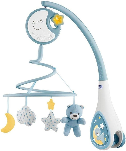 CHICCO Next2Dreams 2v1 kolotoč s melódiami a nočnou lampou MEDVEĎ