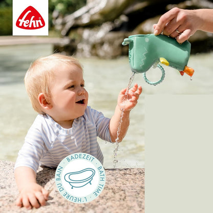 FEHN Plansch & Play krokodíl – kanvička, hračka do kúpeľa 10 x 16 cm