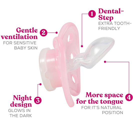 DENTISTAR NIGHT silikónový cumlík na upokojenie 3x 0-6 mes.