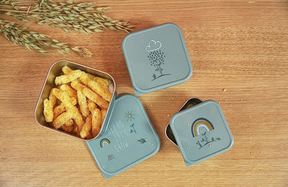 LASSIG Snackbox oceľové KRABIČKY NA DESIATU x2