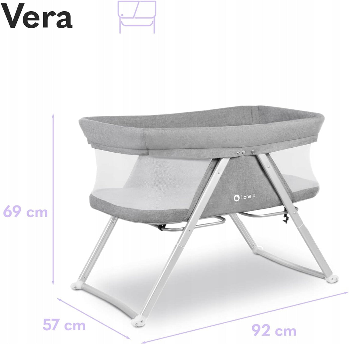 LIONELO VERA 3 v 1 skladacia cestovná postieľka do 9kg