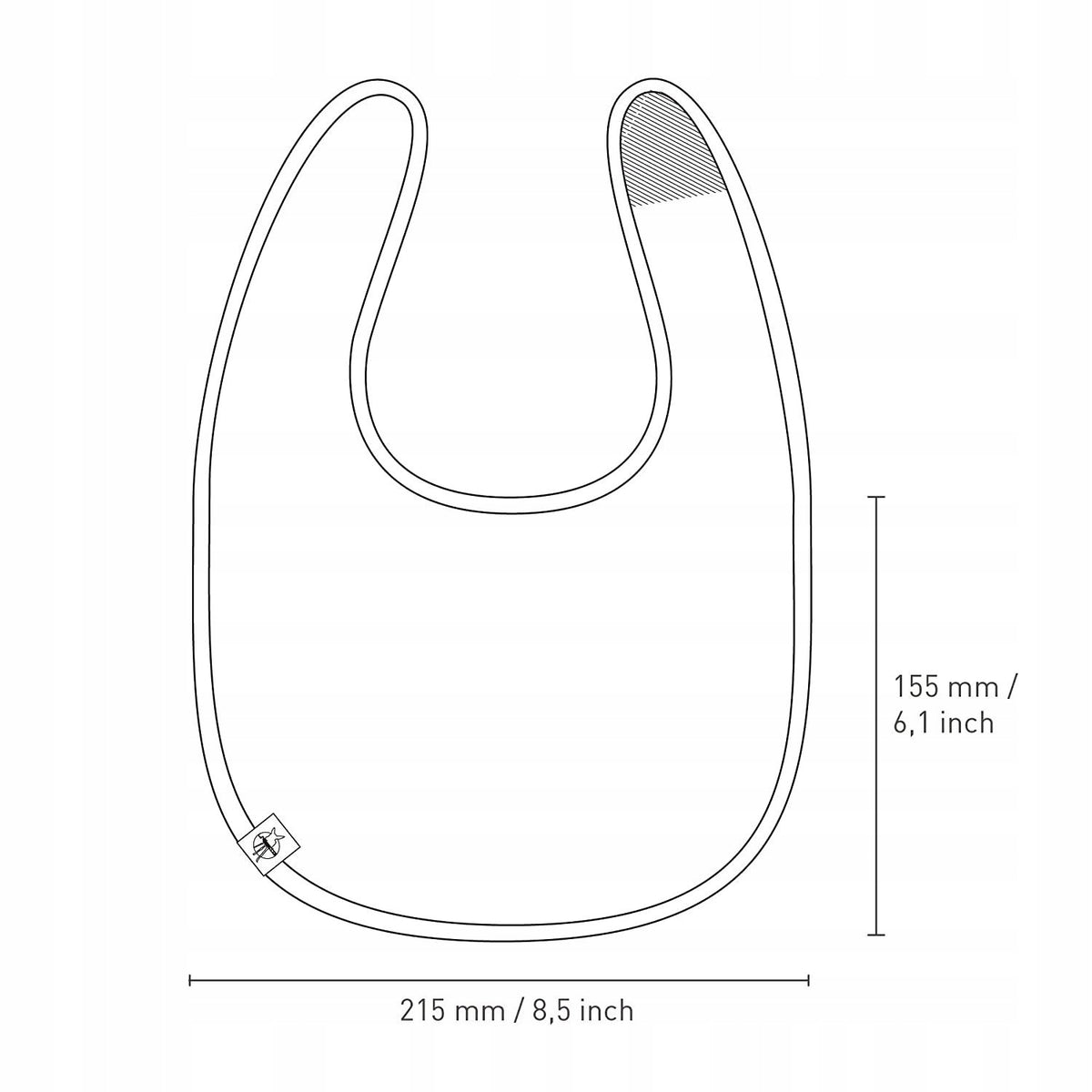 LASSIG bavlnený podbradník na suchý zips x5 3–18 mesiacov