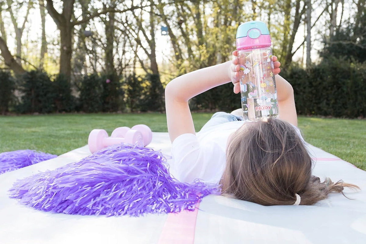 NUBY Straw Cup tritánová fľaša so slamkou 4 l+ 540 ml
