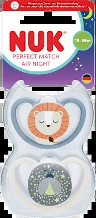 NUK Perfect Match Air Night smoczki uspokajające 18-36 mies.