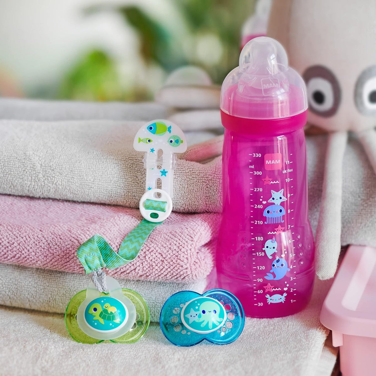 MAM Easy Active fľaša 330 ml, cumlík 3, 4 m+ Morské