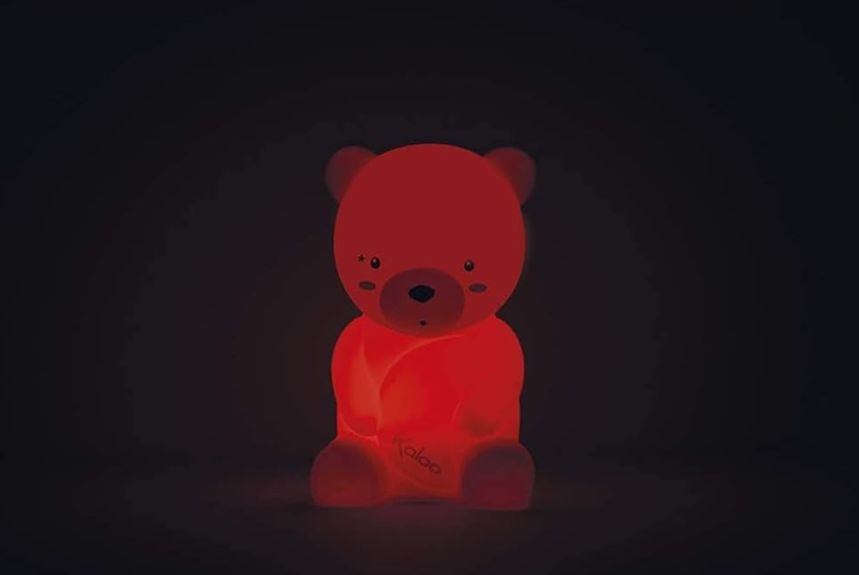 KALOO silikonowa lampka nocna LED 3 kolory 18 cm MIŚ