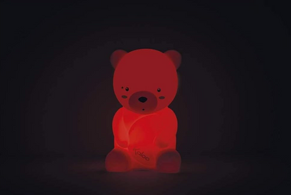 KALOO silikonowa lampka nocna LED 3 kolory 18 cm MIŚ