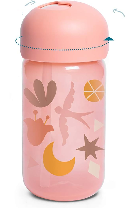SUAVINEX Straw Trainer Cup nerozlievací pohár so slamkou 340 ml 18 m+
