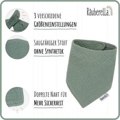 NUDU BABY ensemble mousseline CONFORT DOUDOU bavoir ANNEAU DE DENTITION