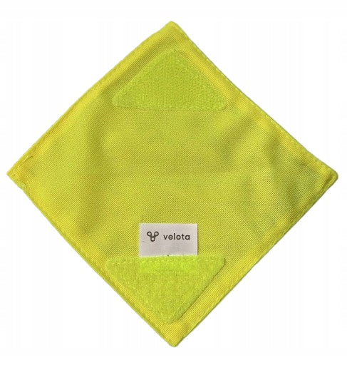VELOTA reflexné pásky na suchý zips na kočík 12 x 12 cm, 4 kusy DINOSAURUS