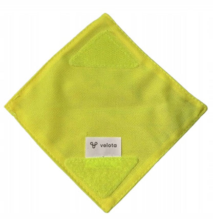 VELOTA reflexné pásky na suchý zips na kočík 12 x 12 cm, 4 kusy DINOSAURUS