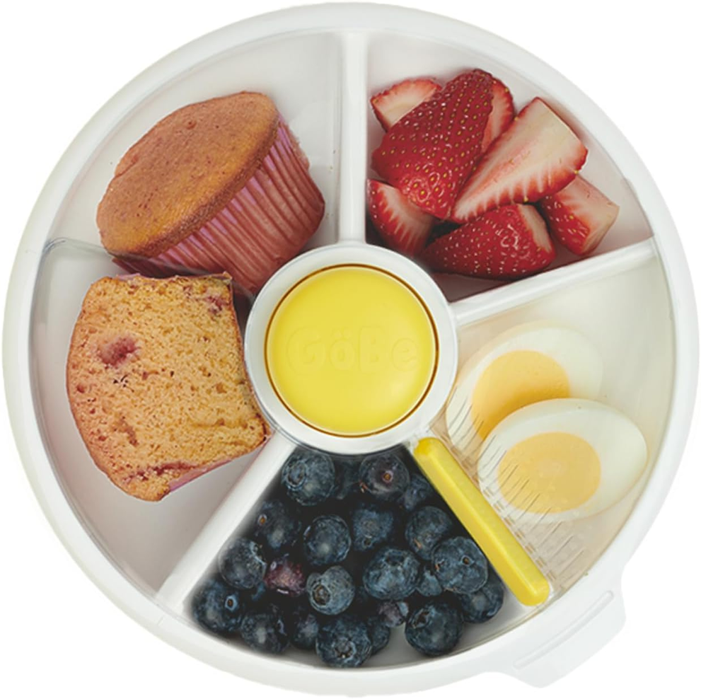 GOBE Snack Spinner otočná nádoba na pochutiny s 5 priehradkami 5,5 x 16 cm