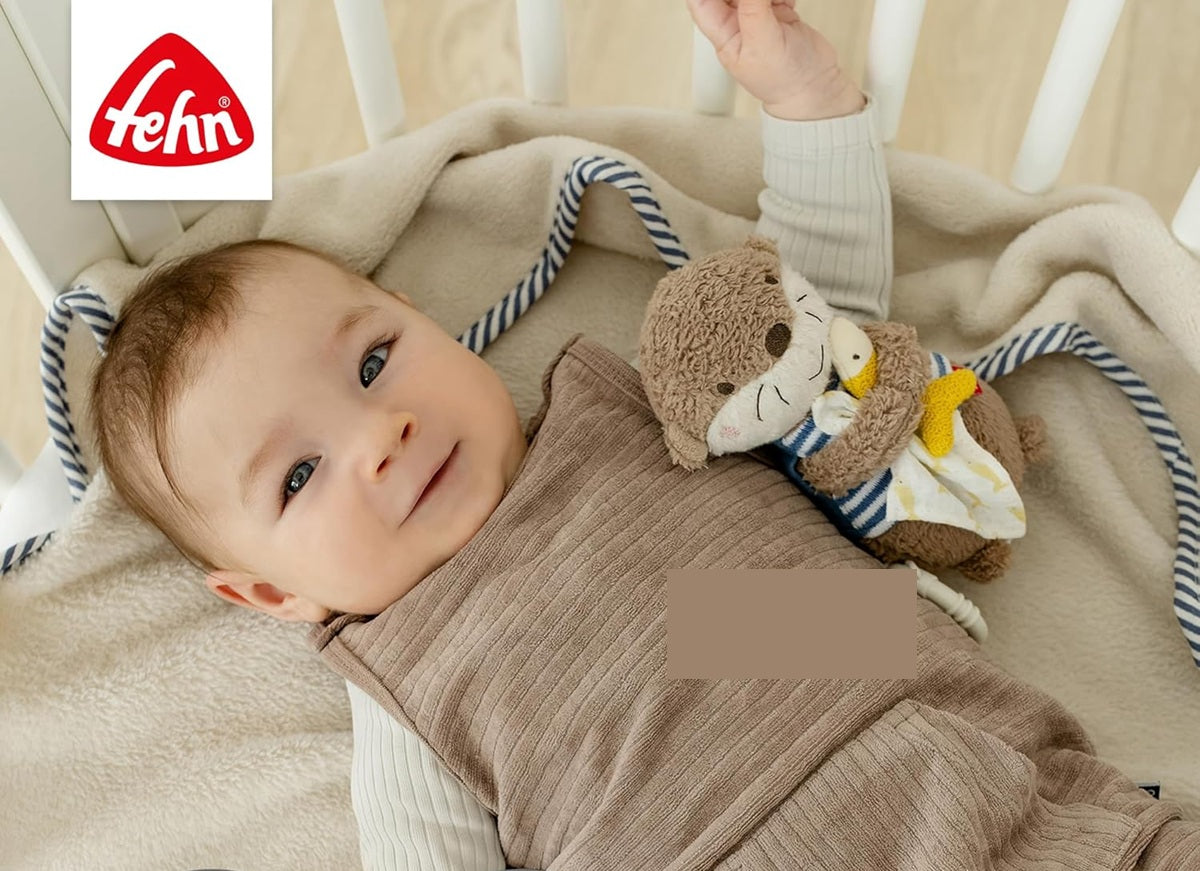 FEHN plush musical hanging toy OTTER 17 cm Brahms' lullaby