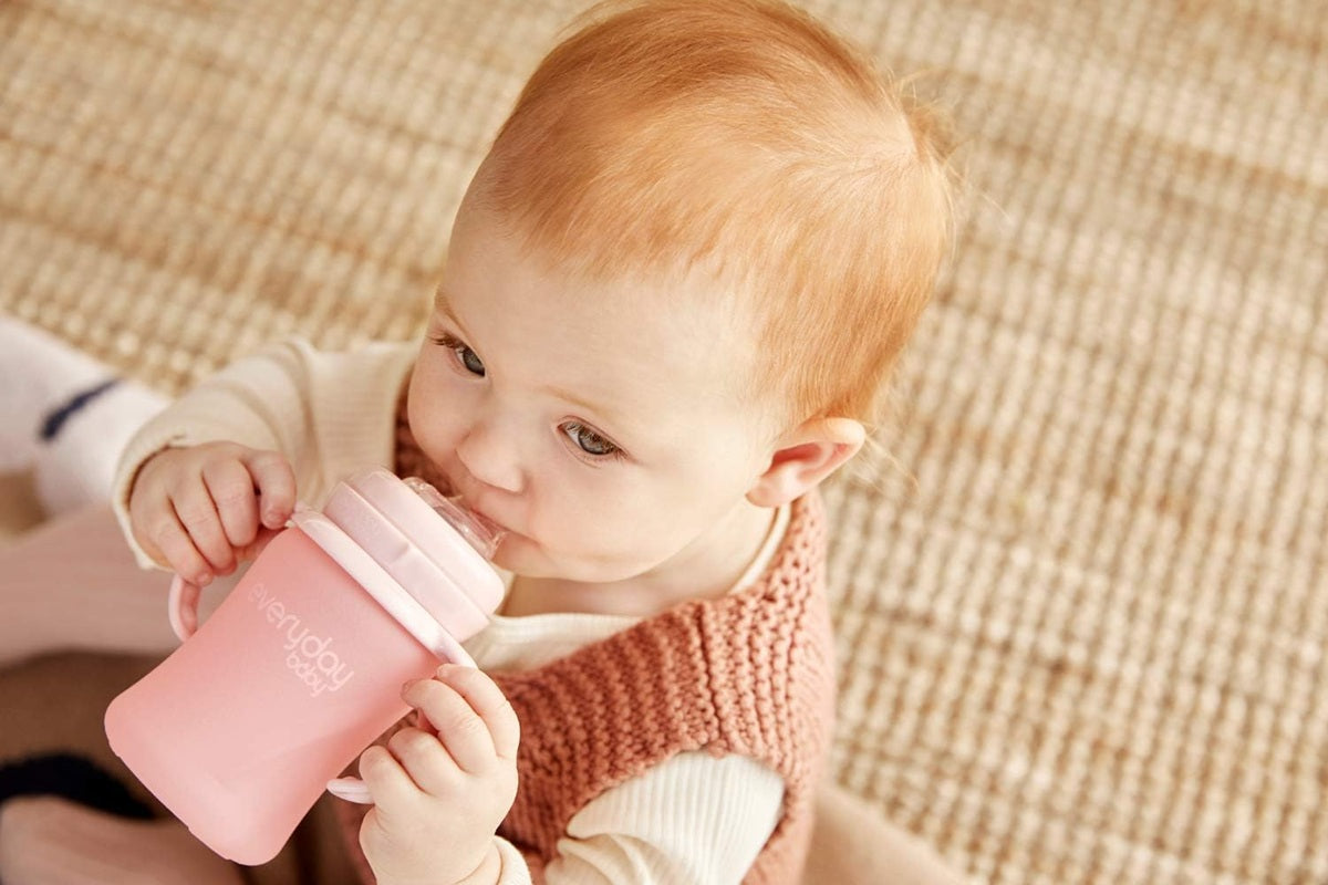 EVERYDAY BABY Sippy Cup sklenený netečúci pohár 150 ml 6 m+