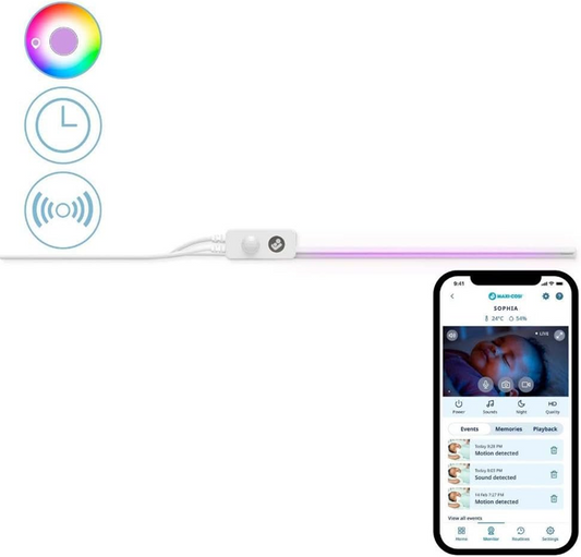 MAXI-COSI Glow inteligentné nočné svetlo pod postieľku s aplikáciou 30 cm