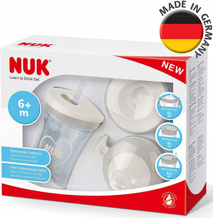 NUK sada na učenie pitia pohárik + 3 náustky