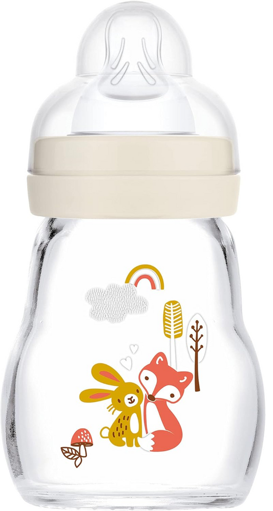 MAM Feel Good biberon in vetro 170 ml 0 m+ tettarella 1