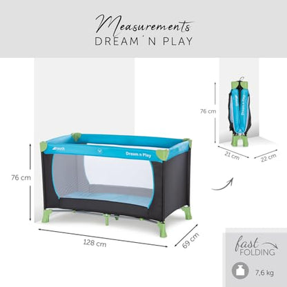 Hauck Dream N Play cestovná postieľka Waterblue 120 x 60 cm