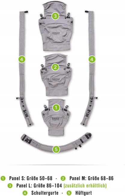 HOPPEDIZ NABACA nosidełko ergonomiczne ZESTAW basic