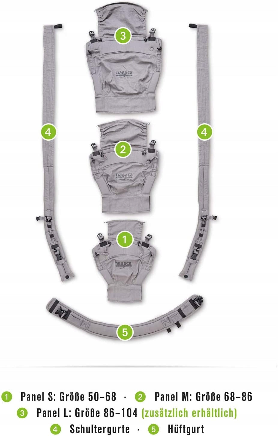 HOPPEDIZ NABACA ergonomické nosítko SADA basic