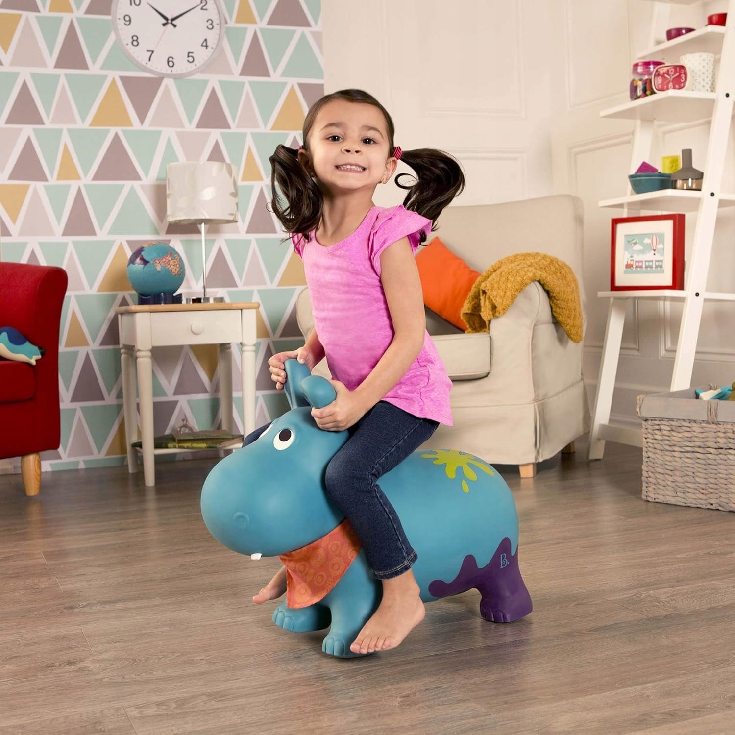 B.TOYS gumený SKÁKACÍ HROCH 61 cm + pumpička
