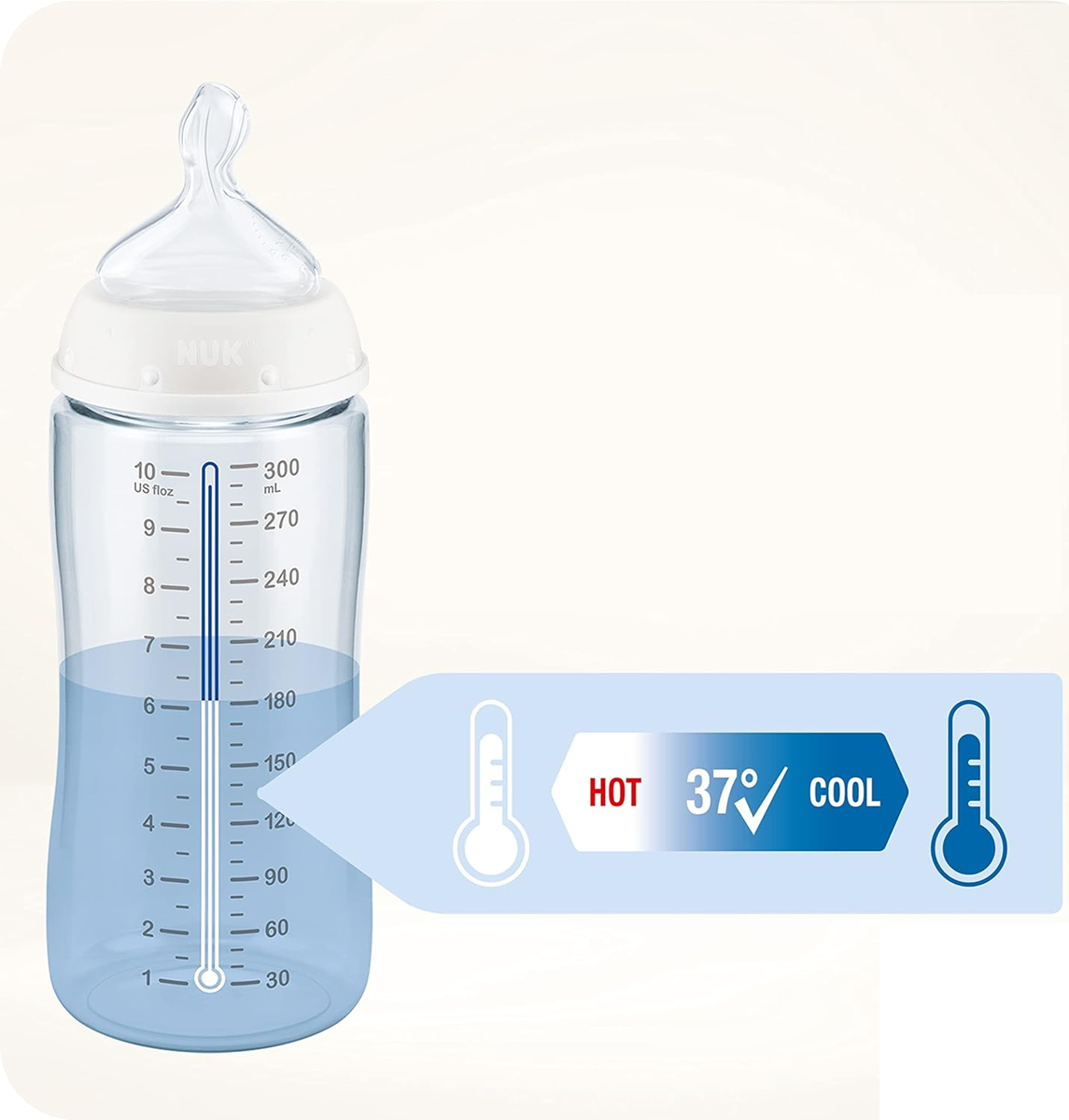 NUK First Choice sklenená fľaša 240 ml cumlík M 3 m+ MORSKÝ KONÍK