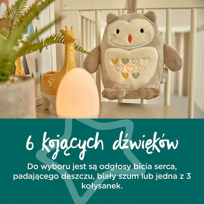 TOMMEE TIPPEE sova Ollie, plyšová hračka so zvukmi bez lampičky