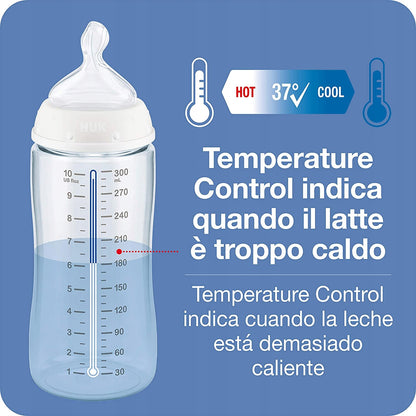 NUK súprava NO COLIC, 4 fľaše, košík, KONTROLA TEPLOTY