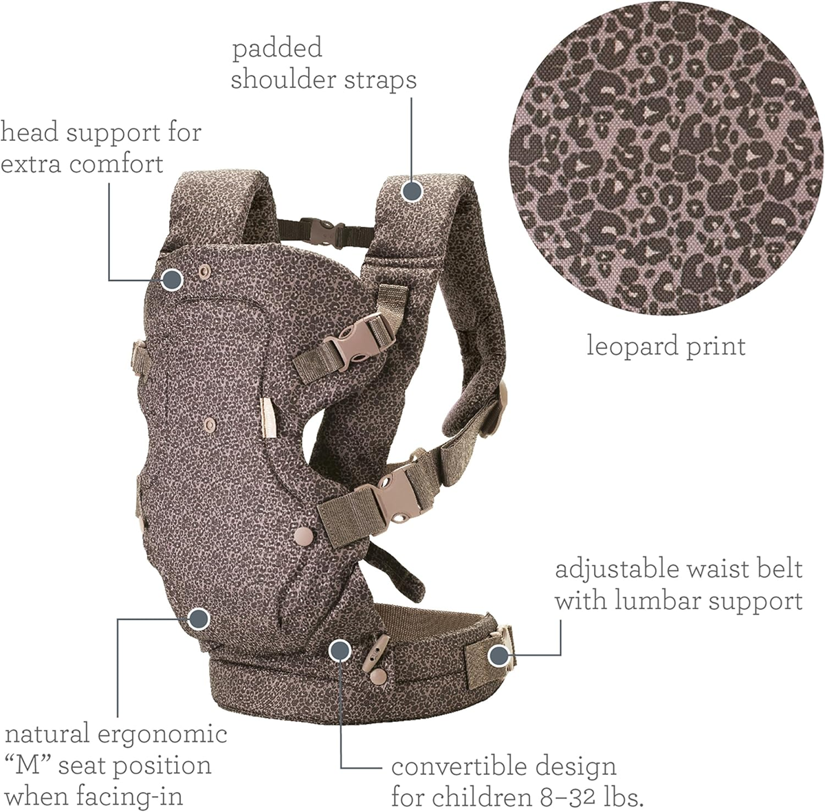INFANTINO FLIP 4v1 ergonomický nosič 3,5 - 14,5 kg