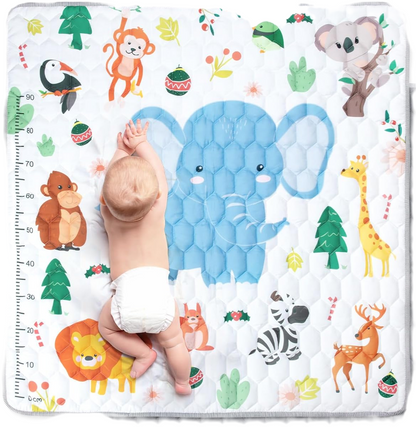FUNSLAND legetæppe til babyer med højde-måler 127x127cm