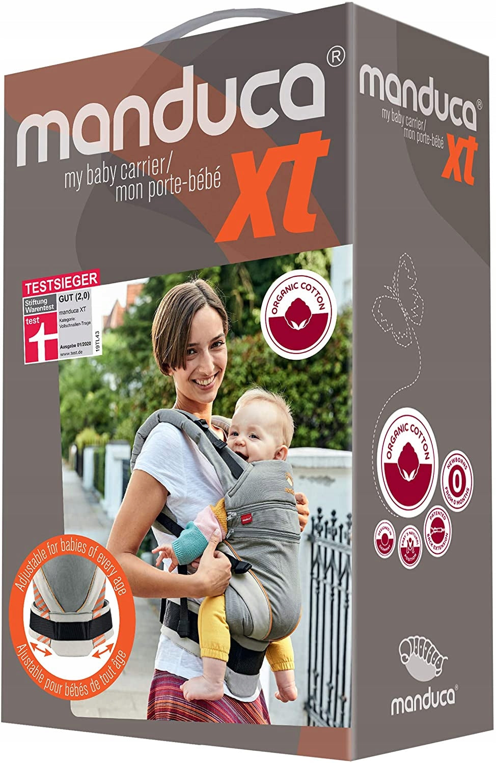 MANDUCA XT nosič s prackou z organickej bavlny