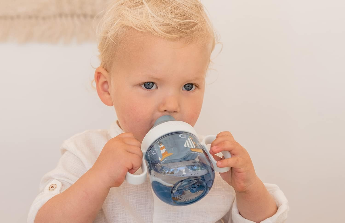 MEPAL Sippy Cup náustkový nerozlievací pohár s obojstranným náustkom 200 ml 6 m+