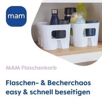 MAM Flaschenkorb biely košík na odkladanie fliaš